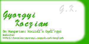 gyorgyi koczian business card